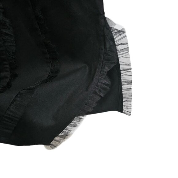 Ghospell Nessa Ruffle Midi Maxi Dress Wednesday Addams Black M - Picture 7 of 13